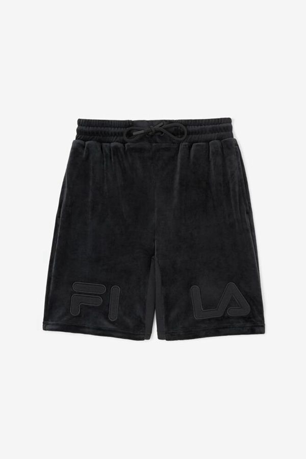 Fila Arc Velour Men's Shorts - Black,NZ 485-37269